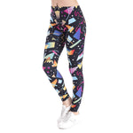 Fashion Women Legins Retro Geometric Figure Printing Legging High Waist Cozy Woman Leggings