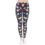 Fashion Women Legins Retro Geometric Figure Printing Legging High Waist Cozy Woman Leggings