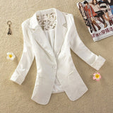 new1PC Sexy Women Long Sleeve Lace Crochet Blazer Small Blazer Patchwork