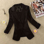 new1PC Sexy Women Long Sleeve Lace Crochet Blazer Small Blazer Patchwork