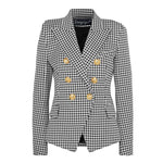 liva girl 2020 Fashion European Casual Slim fitness Metal Gold Button Jacket White Black Khaki Colors Female Blazer