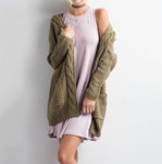 Hot 2020 Women Autumn and winter new plus size long-sleeved sweater knitting cardigan pocket long sleeves sweater