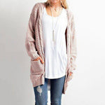 Hot 2020 Women Autumn and winter new plus size long-sleeved sweater knitting cardigan pocket long sleeves sweater