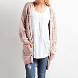 Hot 2020 Women Autumn and winter new plus size long-sleeved sweater knitting cardigan pocket long sleeves sweater