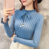 Sweater Women Turtleneck 2020 Long Sleeve Tricot Sweaters And Pullovers Female Knitted  White